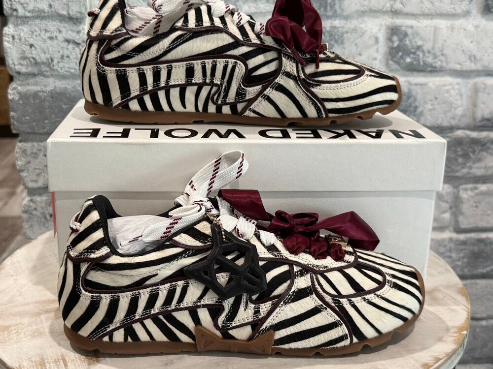 Naked Wolfe Adored Zebra Pony Hair Size 9w 39eu